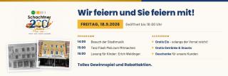 Banner zum Jubiläumsfest